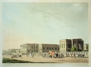 The Council House, Kalkuta, tablica 29 z "Oriental Scenery: Twenty Four Views in Hindoostan", wyryte przez Thomasa i Williama (1769-1837) Daniell, 1798