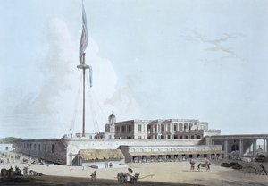 The Government House, Fort St. George, tablica 35 z „Oriental Scenery: Twenty Four Views in Hindoostan”, rytowana przez Thomasa i Williama (1769-1837) Daniell, 1798 autorstwa Thomas Daniell