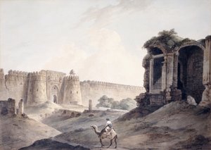 Purana Quila, Delhi, autorstwa Thomas Daniell