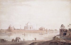 Taj Mahal, Agra, Uttar Pradesh, 1789 autorstwa Thomas Daniell