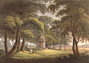 Grób Mauryjskiej Damy, Bengal, ryty przez Josepha Constantine Stadlera (fl.1780-1812) wyd. Edwarda Orme (1774-c.1820) 1803 (lito) autorstwa Thomas Daniell