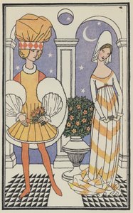 Ilustracja do Dekameronu Boccaccia (kolorowa litografia)