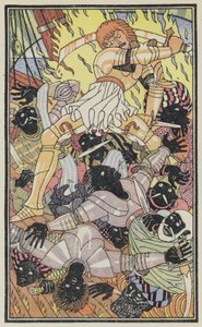 Ilustracja do Dekameronu Boccaccia (kolorowa litografia)