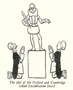 William Szekspir, idol Szkolnej Komisji Egzaminacyjnej Oxford i Cambridge (litografia)