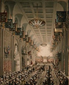 Królewski bankiet wydany Jej Królewskiej Mości przez Korporację Londyńską, Dzień Lorda Burmistrza, 9 listopada 1837 autorstwa Thomas Dighton
