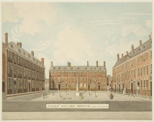 Widok Placu Św. Jakuba od południa, ok. 1806 (ołówek i akwarela na papierze) autorstwa Thomas Dr Pole