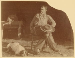 [Kowboj na ranczu B-T, terytorium Missouri]. autorstwa Thomas Eakins