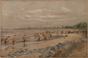 Wyciąganie niewodu autorstwa Thomas Eakins
