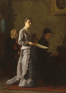 Śpiewanie żałosnej piosenki, 1881. autorstwa Thomas Eakins