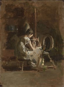 Szkice do „Home-Spun”, 1881 autorstwa Thomas Eakins