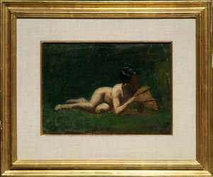 Studium przedstawiające chłopca leżącego w „Arkadii” autorstwa Thomas Eakins