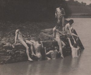 Badanie dla "Pływanie" autorstwa Thomas Eakins