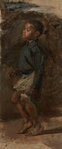 Studium dla czarnego chłopca tańczącego: chłopiec, prawdopodobnie 1877. autorstwa Thomas Eakins
