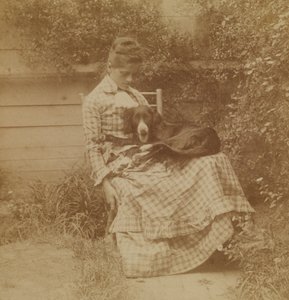 [Susan Macdowell (później pani Thomas Eakins) z seterem] autorstwa Thomas Eakins