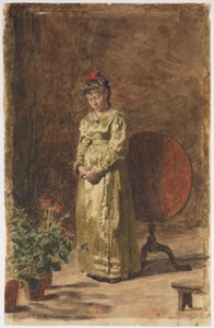 Młoda dziewczyna pogrążona w zadumie autorstwa Thomas Eakins