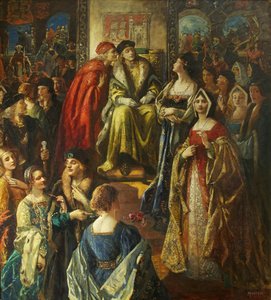 Król Henryk VII ukarał obywateli Bristolu za to, że ich żony były tak pięknie ubrane autorstwa Thomas Edwin Mostyn