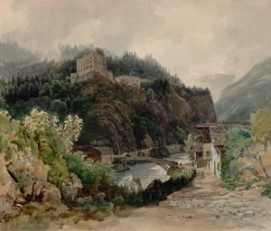 Widok na zamek Landeck w Tyrolu autorstwa Thomas Ender