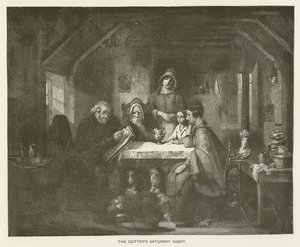 The Cotters Sobotnia noc autorstwa Thomas Faed