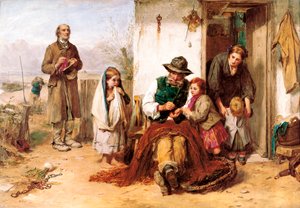 „Biedny, przyjaciel biednego człowieka” Obraz Thomasa Faeda (1826-1900)