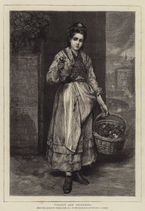 Fiołki i pierwiosnki autorstwa Thomas Faed