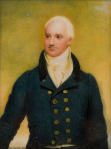 Portret Cecila Forestera, c.I Lord Forester, c.1830 (olej i kość słoniowa) autorstwa Thomas Falcon Marshall