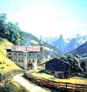 Ramsau (olej na papierze)