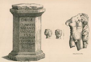 Cokół i fragment posągu Herkulesa wykonania rzymskiego autorstwa Thomas Fisher Hoxton
