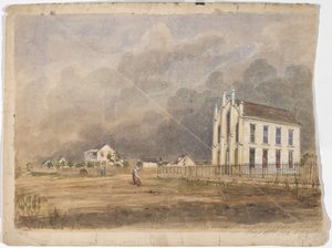 Sala masońska, Matagorda, Teksas, 21 maja 1852 (akwarela na papierze)
