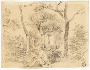 Gainsborough szkicowanie w lesie autorstwa Thomas Gainsborough