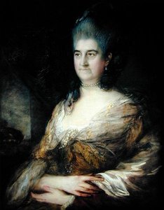 Portret damy, podobno Elżbieta Chudleigh (1720-88) (olej na desce) autorstwa Thomas Gainsborough