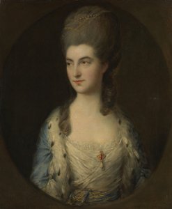 Portret młodej kobiety, zwanej Miss Sparrow, lata 70. XVIII wieku. autorstwa Thomas Gainsborough