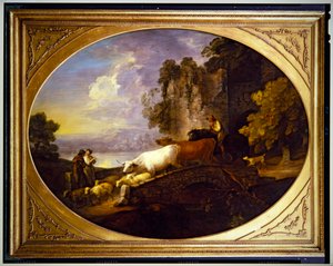 Krajobraz rzeczny z rustykalnymi kochankami autorstwa Thomas Gainsborough