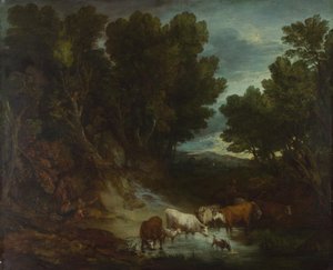 Kąpielisko, przed 1777 autorstwa Thomas Gainsborough