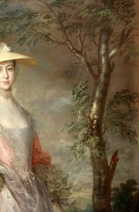 Detal drzewa, z obrazu Marii, hrabiny Howe, ok. 1760 r. (olej na płótnie) autorstwa Thomas Gainsborough