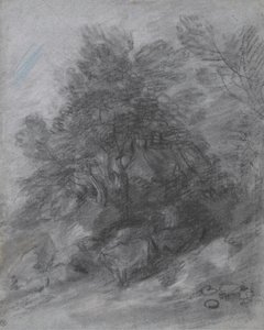 Zalesiony krajobraz z pasterzem, krowami i chatą autorstwa Thomas Gainsborough