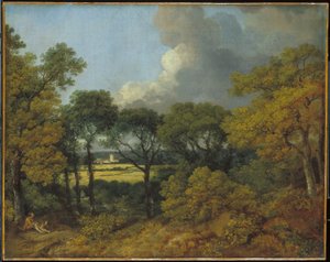 Leśny krajobraz z odpoczywającym chłopem autorstwa Thomas Gainsborough