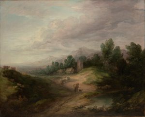 Zalesiony krajobraz wyżynny autorstwa Thomas Gainsborough