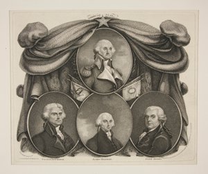 (Waszyngton) Thomas Jefferson. - Jamesa Madisona. - John Adams autorstwa Thomas Gimbrede