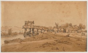 Wybór dwudziestu najbardziej malowniczych widoków w Paryżu, 1802. autorstwa Thomas Girtin