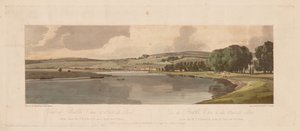 Wybór dwudziestu najbardziej malowniczych widoków w Paryżu: Widok Belle Vue i Pont de Sêve z tarasu w pobliżu Pont de St. Cloud autorstwa Thomas Girtin