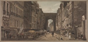 Wybór dwudziestu najbardziej malowniczych widoków w Paryżu: Widok na Bramę św. Denisa..., 1803 autorstwa Thomas Girtin