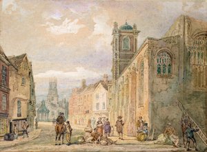 All Saints Pavement, York (ołówek i akwarela) autorstwa Thomas Girtin