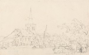 Kościół Great Marlow, Buckinghamshire autorstwa Thomas Girtin