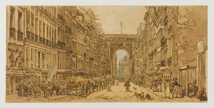 Przedmieście i brama Saint-Denis, 1801-1802. 10. i 12. dzielnica autorstwa Thomas Girtin