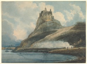 Zamek Lindisfarne, Holy Island, Northumberland autorstwa Thomas Girtin