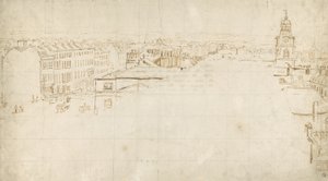 Szkic do Eidometropolis, ok. 1801 (tusz na papierze) autorstwa Thomas Girtin