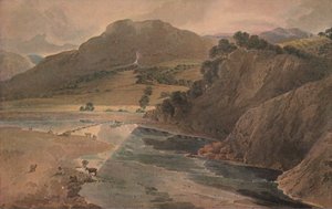 Ostoi na Wharfe, nad Bolton Abbey, Yorkshire, 1801 autorstwa Thomas Girtin