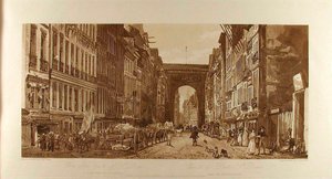Widok na bramę Saint-Denis z przedmieść autorstwa Thomas Girtin