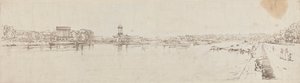Widok wioski Chaillot z Pont de la Concorde autorstwa Thomas Girtin