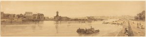 Widok wsi Chaillot z Pont de la Concorde: tablica 17 autorstwa Thomas Girtin